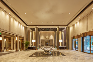 luxury hotel lobby interior
