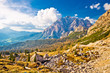 Passo Valparola high alpine pass and Cunturines-Spitze peak Passo Valparola high alpine pass and Cunturines-Spitze peak