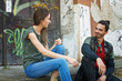 Young couple outdoors Young couple outdoors