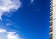 High-rise building and bright blue sky High-rise building and bright blue sky