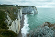 Spectacular natural cliffs Aval of Etretat and beautiful famous coastline, Normandy, France, Europe Spectacular natural cliffs Aval of Etretat and beautiful famous coastline, Normandy, France, Europe
