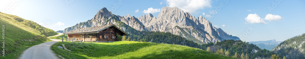 Panoramic view in the Austrian mountains