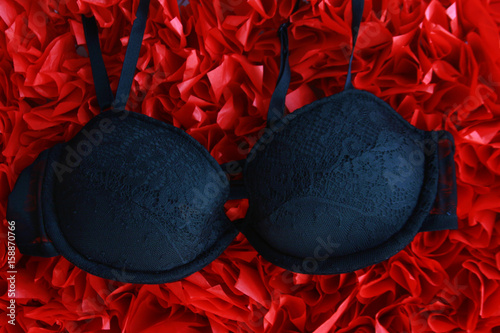 one black lady brassiere. Handmade lingerie © juliko77