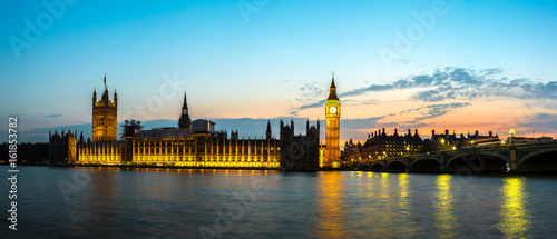 Big Ben, Parliament, Westminster bridge in London