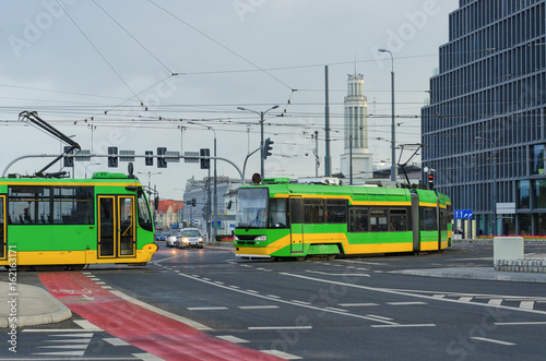 Zdjęcie XXL NOWOCZESNE MIASTO, NOWOCZESNY TRANSPORT - Krajobraz infrastruktury i rozwoju dużego miasta Poznania
