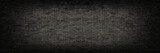 Black brick wall panoramic background.
