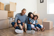 Family moving home Family moving home