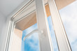 Open window. PVC plastic. Open window. PVC plastic.