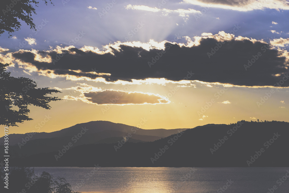 Sunset Lake Wörther, Austria 