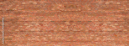 grunge brick wall, old brickwork panoramic view