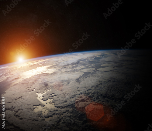 Planet Earth in space 3D rendering elements of this image furnished by NASA