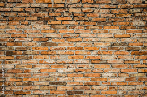 Vintage red brick wall background