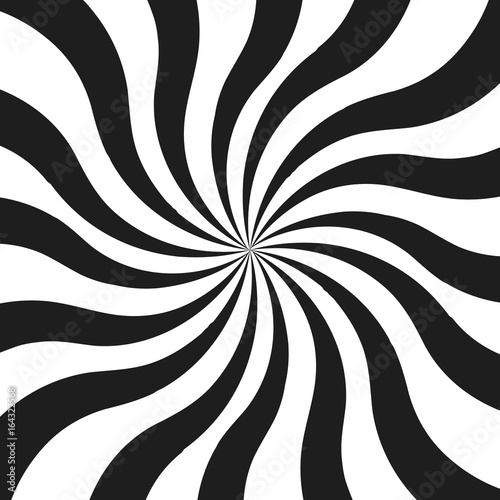 Plakat Abstrakcjonistyczna monochromatyczna kędzierzawa promienia wektoru ilustracja