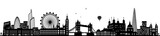 London Skyline schwarz