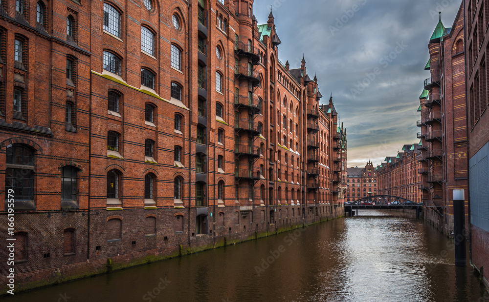 Old Speicherstadt or Warehouse district, Hamburg, Germany