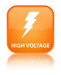 High voltage (electricity icon) special orange square button High voltage (electricity icon) special orange square button