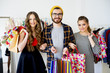 Friends shopping together Friends shopping together