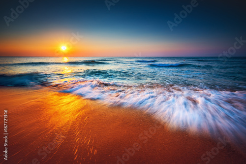 Beautiful sunrise over the sea