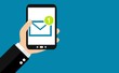 Neue Nachricht auf dem Smartphone Neue Nachricht auf dem Smartphone