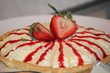 Fresh strawberry slices on top of a strawberry pie Fresh strawberry slices on top of a strawberry pie