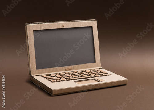 Handmade cardboard laptop