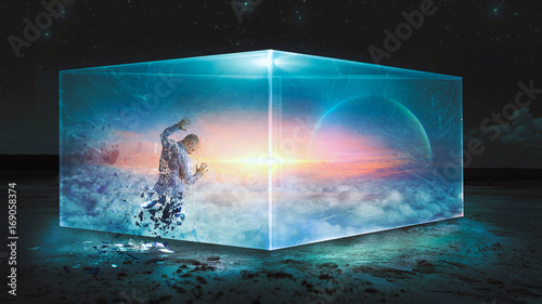 Man trying to understand the universe