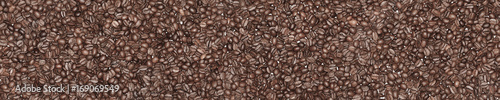 Naklejka dekoracyjna hochauflösendes Panorama Makro von Kaffeebohnen