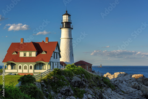 Zdjęcie XXL Portland Kierownicza latarnia morska w przylądku Elizabeth, Maine.