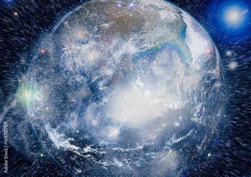 Fotoobraz na płótnie Ziemia z kosmosu. Ten obraz elementy dostarczone przez NASA.