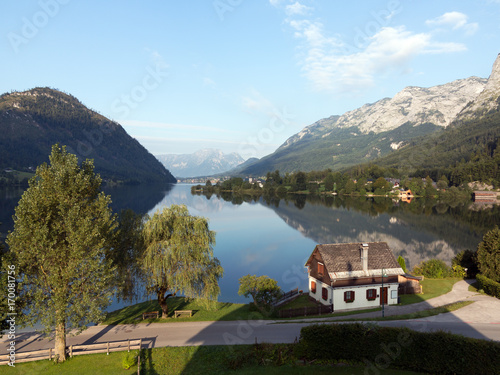 Morgenstimmung am Grundlsee mit Blick nach Westen, Steiermark