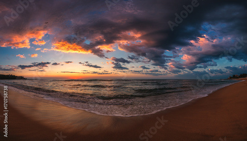 Beautiful sunrise over the sea