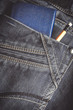 jeans. notepad and pencil in the back pocket. vertically jeans. notepad and pencil in the back pocket. vertically