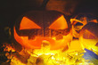 Pumpkins. halloween. faces. candle. clouse up Pumpkins. halloween. faces. candle. clouse up