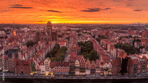 Zachód słońca nad Gdańskiem