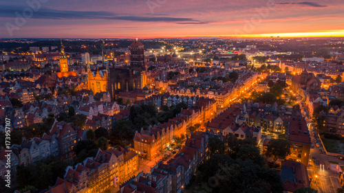 Zachód słońca w Gdańsku