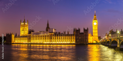 Big Ben, Parliament, Westminster bridge in London