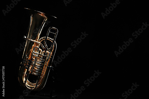 Fotoobraz na płótnie Instrument mosiężny Tuba. Instrument muzyczny wiatr. Bas orkiestry