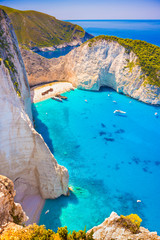 Shipwreck beach on Zakynthos island in greece 