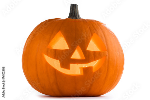 Halloween Pumpkin on white