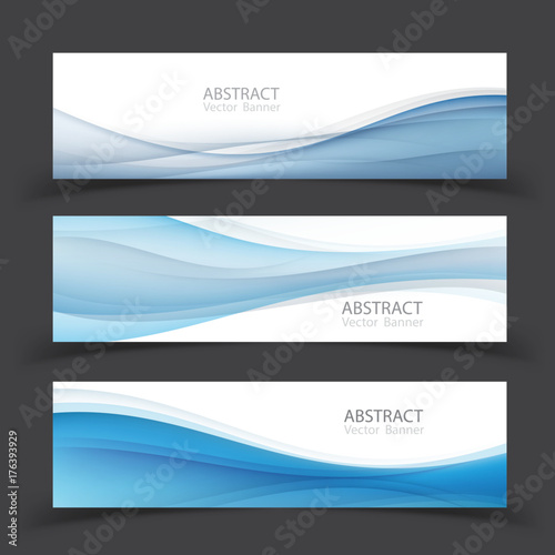 Set of banner templates.  Modern abstract Vector Illustration design.