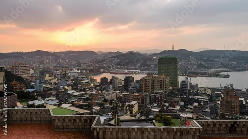 Keelung, Taiwan Skyline Time Lapse.