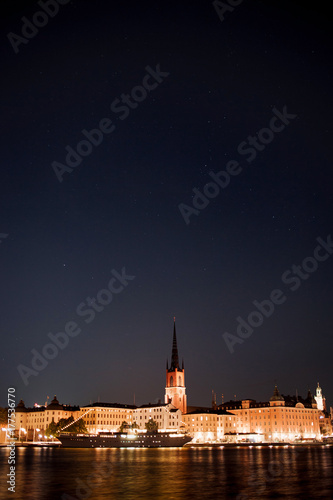 Night view Stockholm, the capital of Sweden