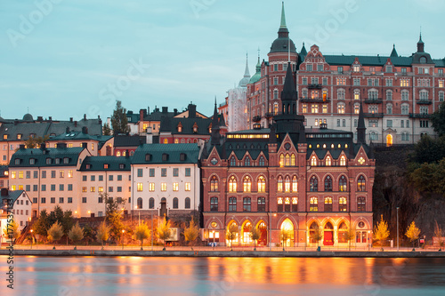 Night view Stockholm, the capital of Sweden
