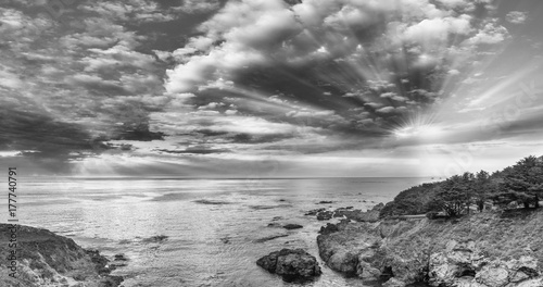 Beautiful coastline at sunset