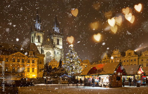 The Old Town Square at winter night. © Lukas Gojda