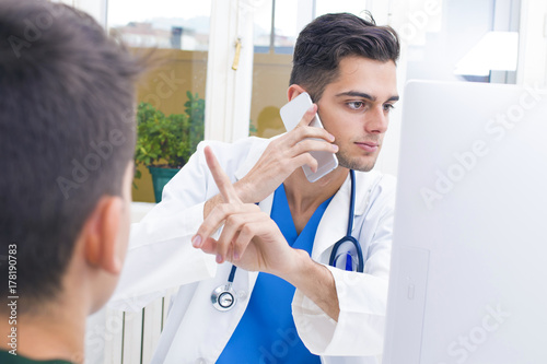 doctor with patient in consultation