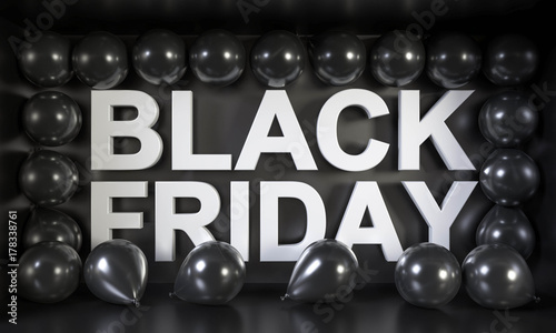 Black Friday schwarze Luftballons