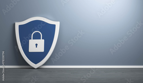 Datenschutz Schild mit Schloss