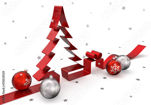 weihnachtsbuam Schleife mit Weihnachtskugel