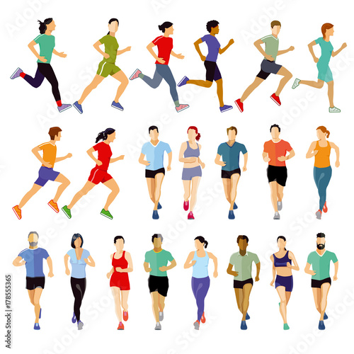 Gruppe von Läufern Kollektion